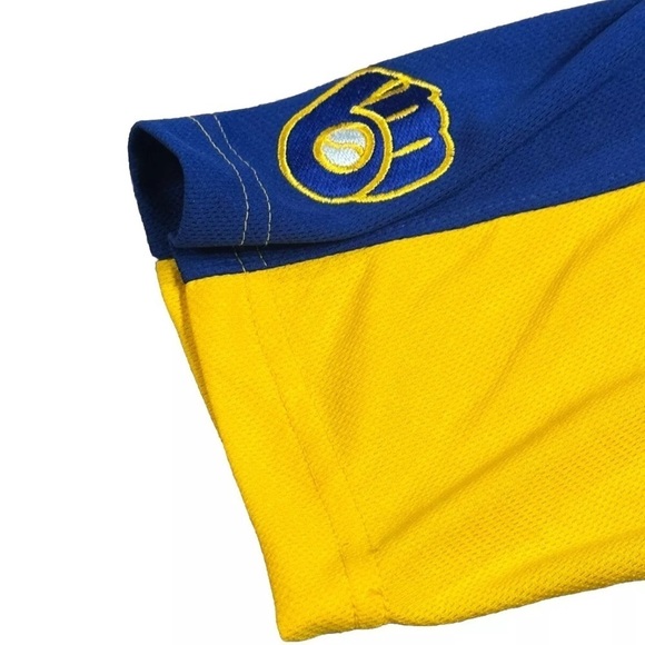 Milwaukee Brewers Majestic MLB Cooperstown World Series 1982 Jersey Mens Small - Picture 4 of 7